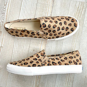 𝅺KEDS Double Decker Slip On Sneaker‎ Leopard 8.5